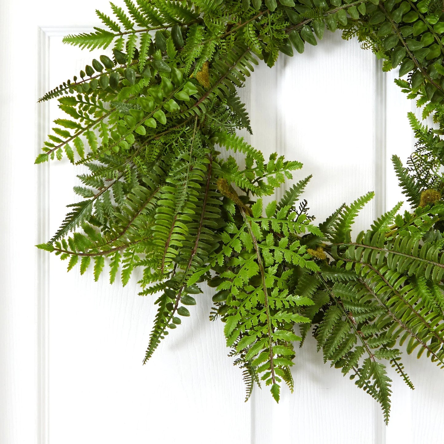 24" Mixed Fern Wreath