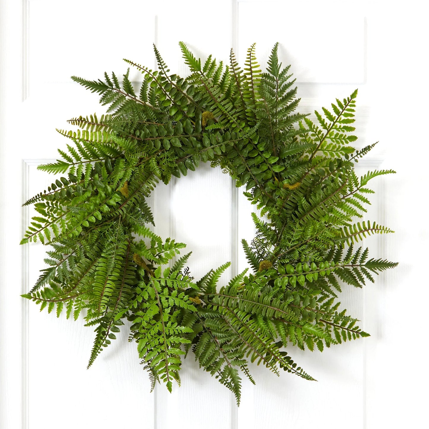 24" Mixed Fern Wreath