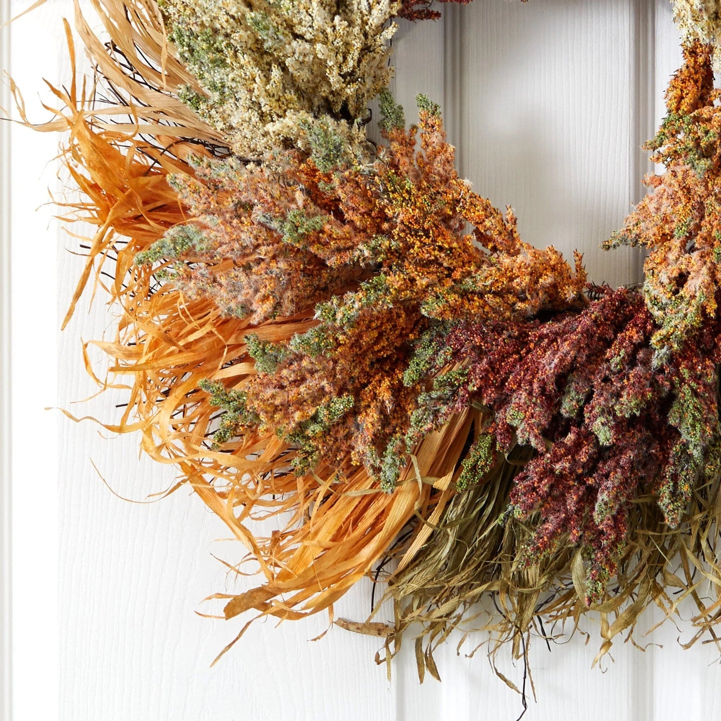 26" Sorghum Harvest Artificial Wreath