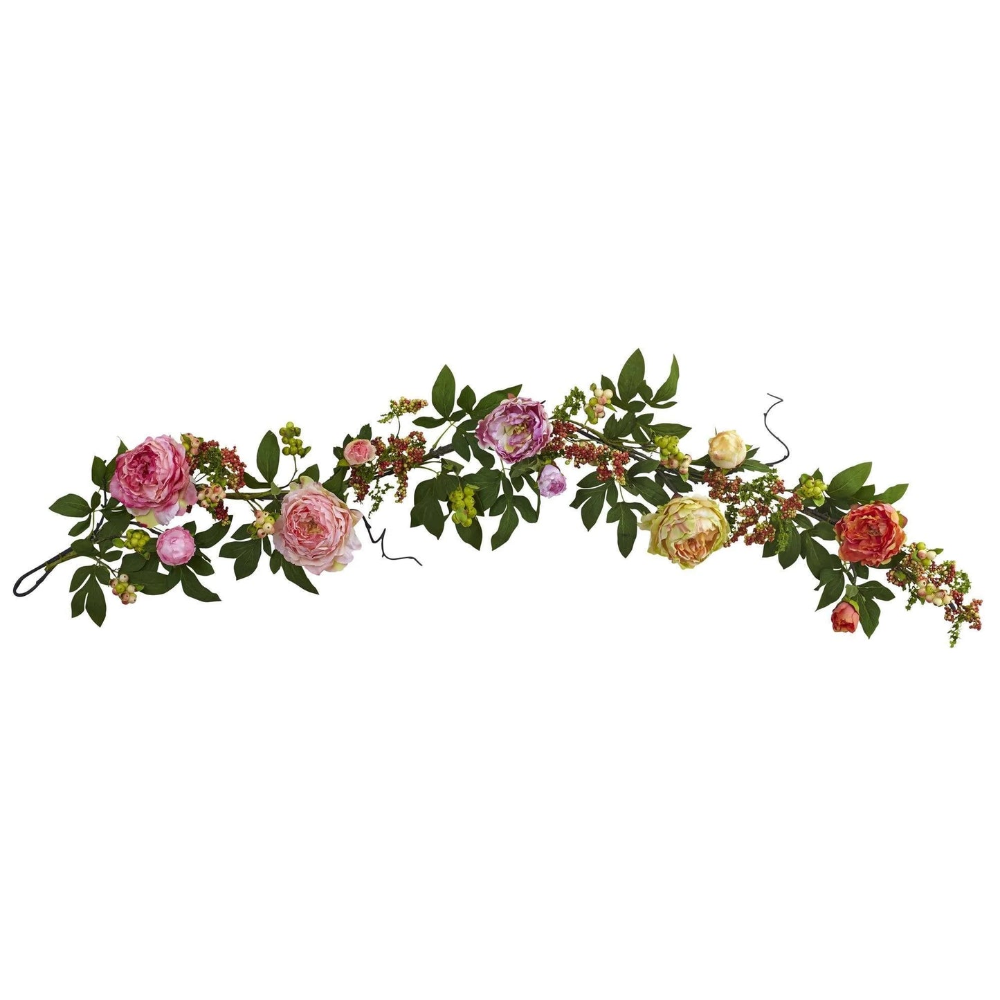 60" Peony Garland