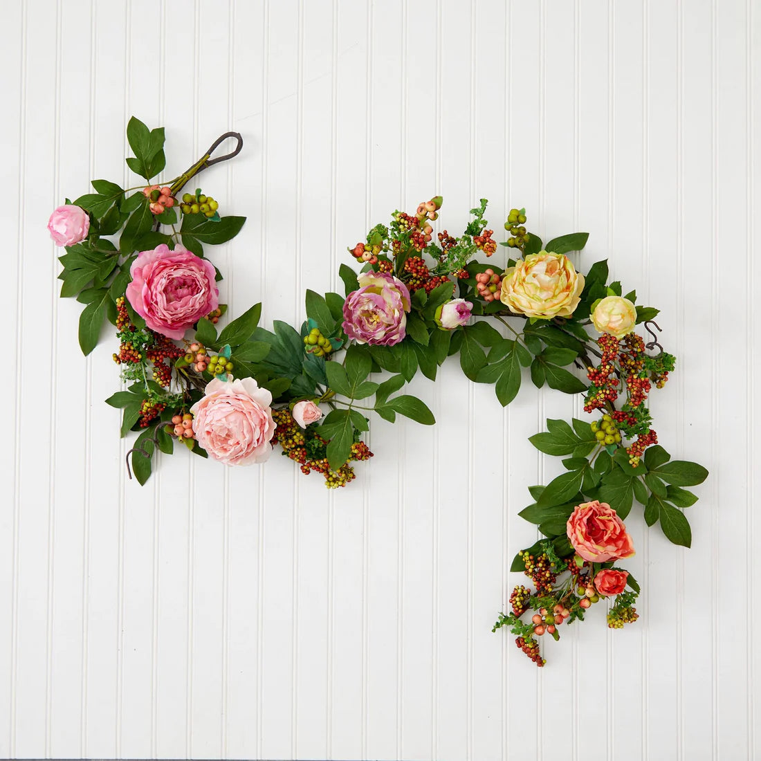 60" Peony Garland