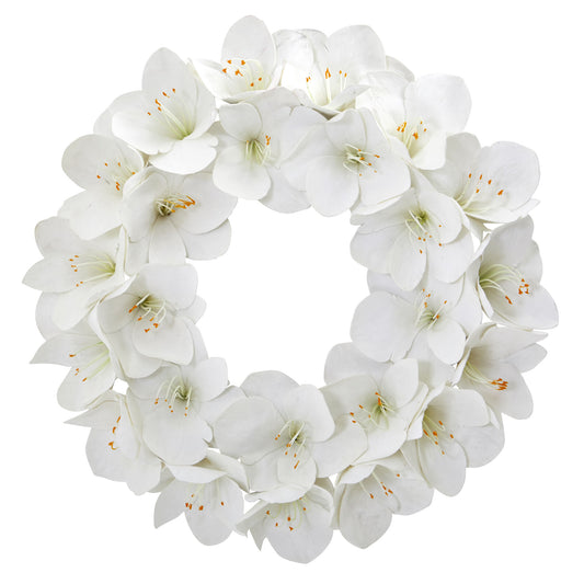 24" Amaryllis Artificial Wreath