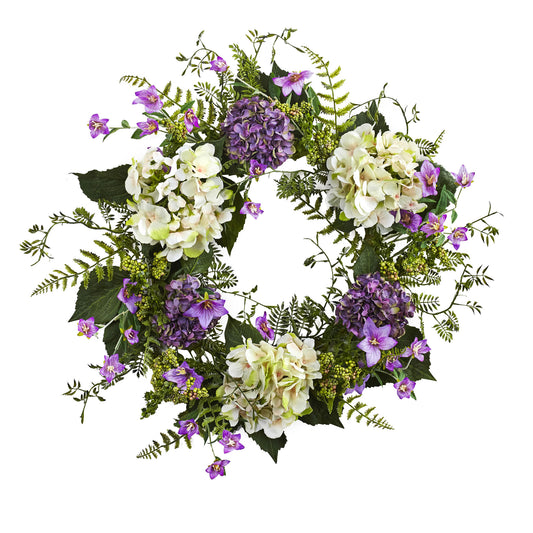 24" Hydrangea Berry Wreath