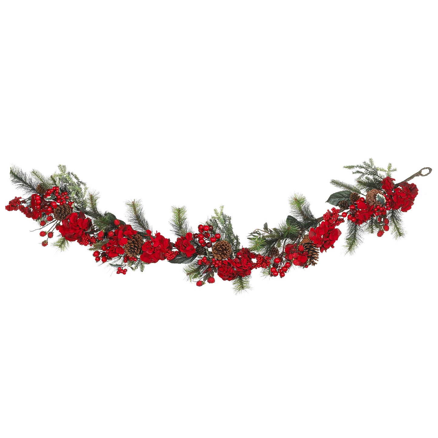 72" Holiday Hydrangea Garland