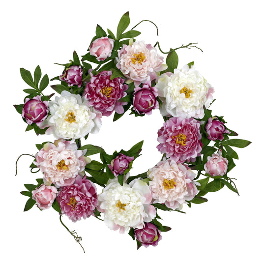 22" Peony Wreath