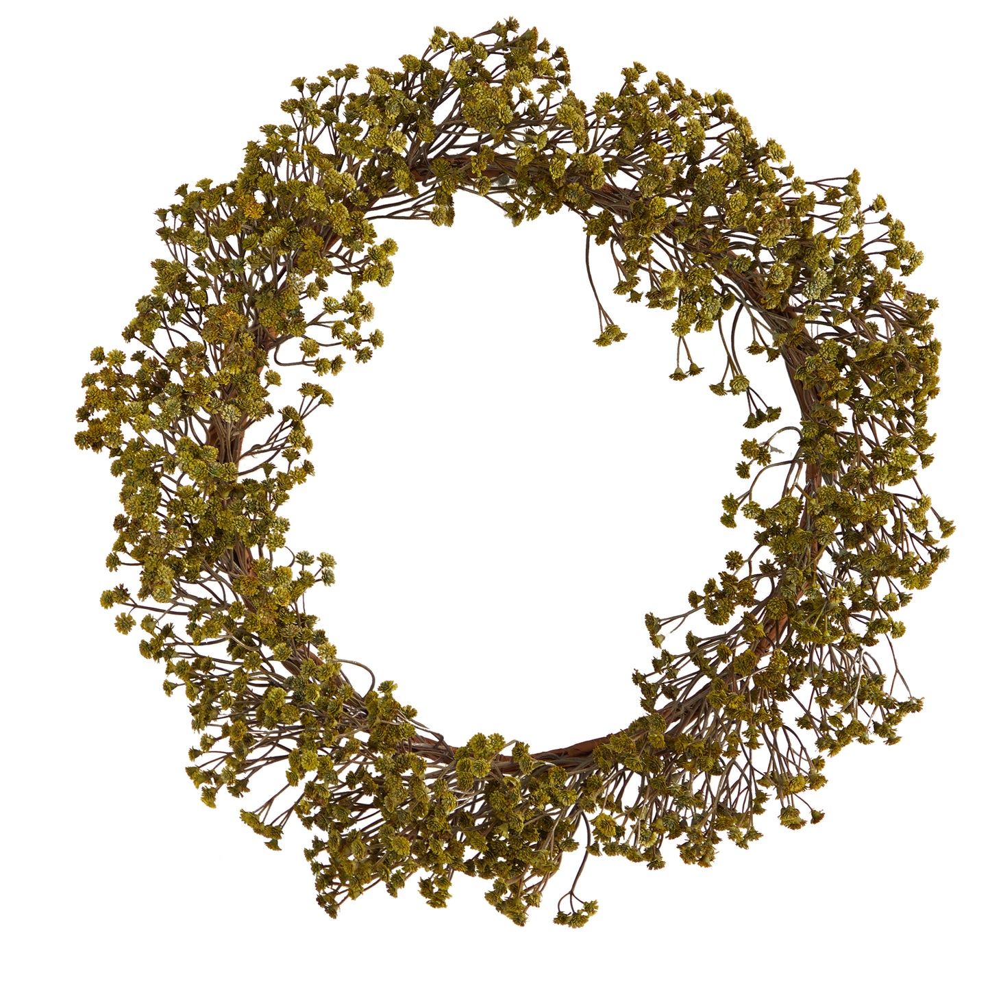 20" Autumn Gypsophila Artificial Wreath