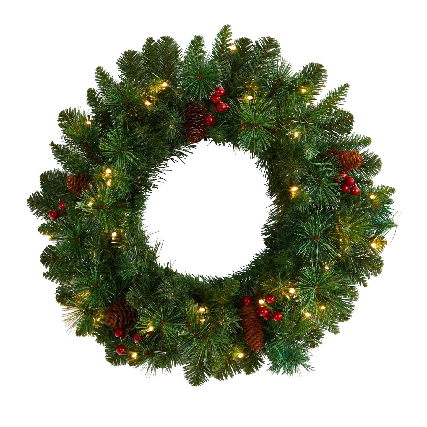 20” Christmas Wreath with 110 Tips and 35 Lights