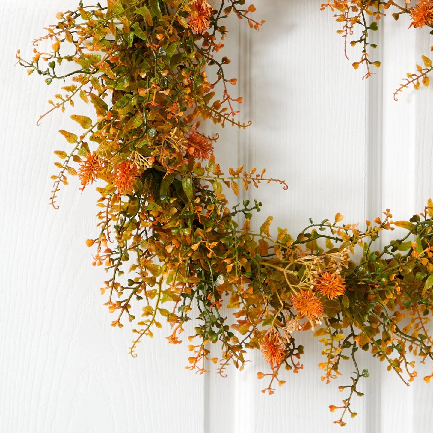 21" Autumn Fern Artificial Wreath