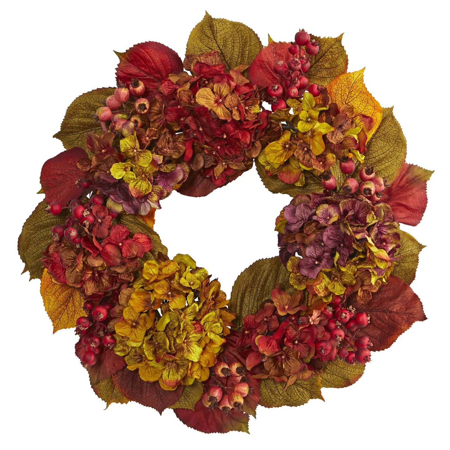 24" Fall Hydrangea Wreath