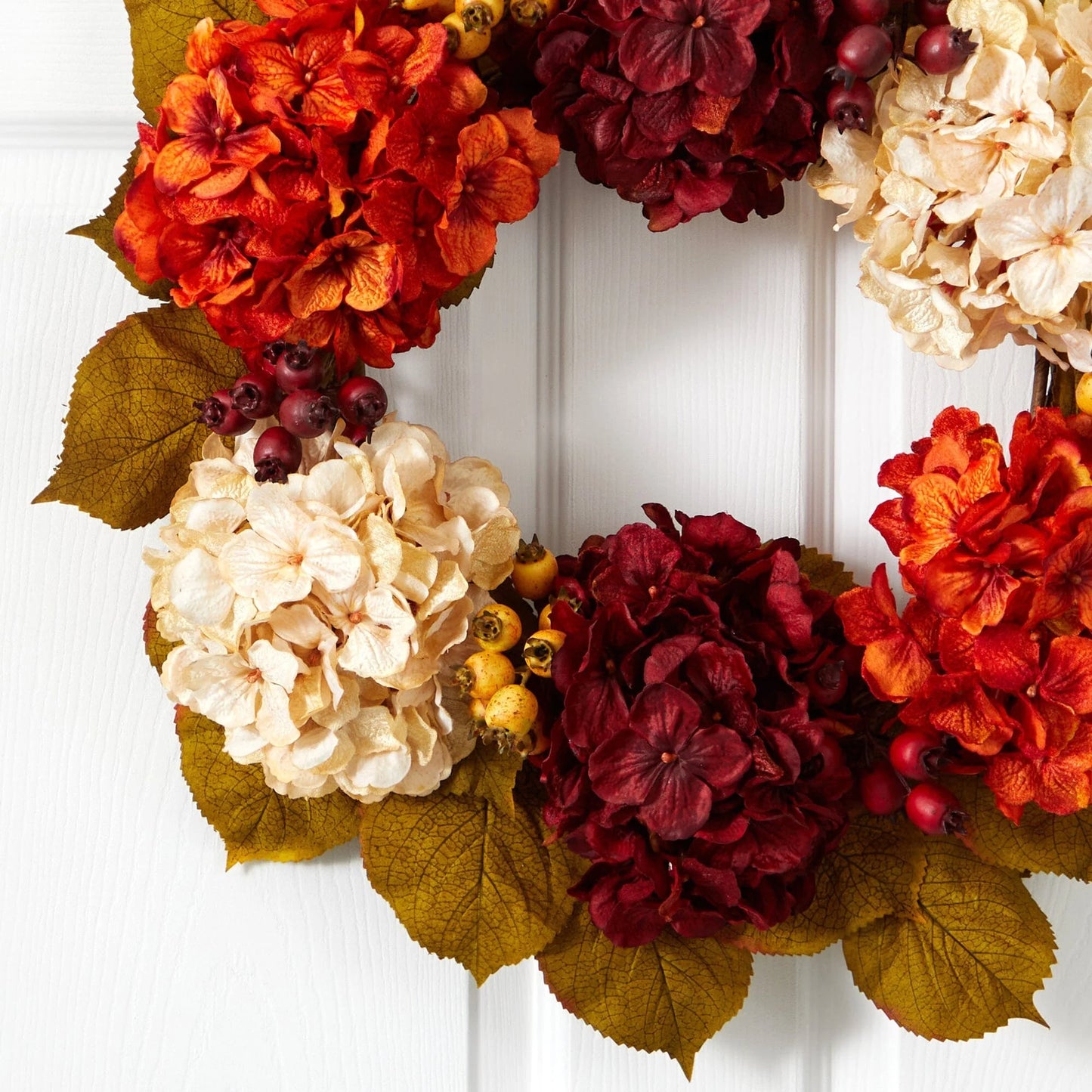 24" Fall Hydrangea Wreath