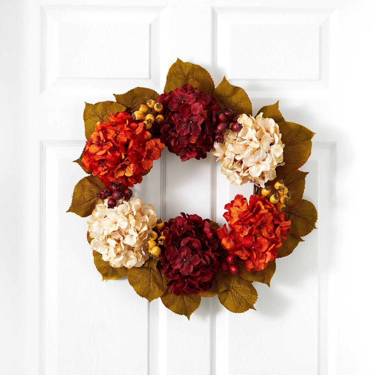 24" Fall Hydrangea Wreath