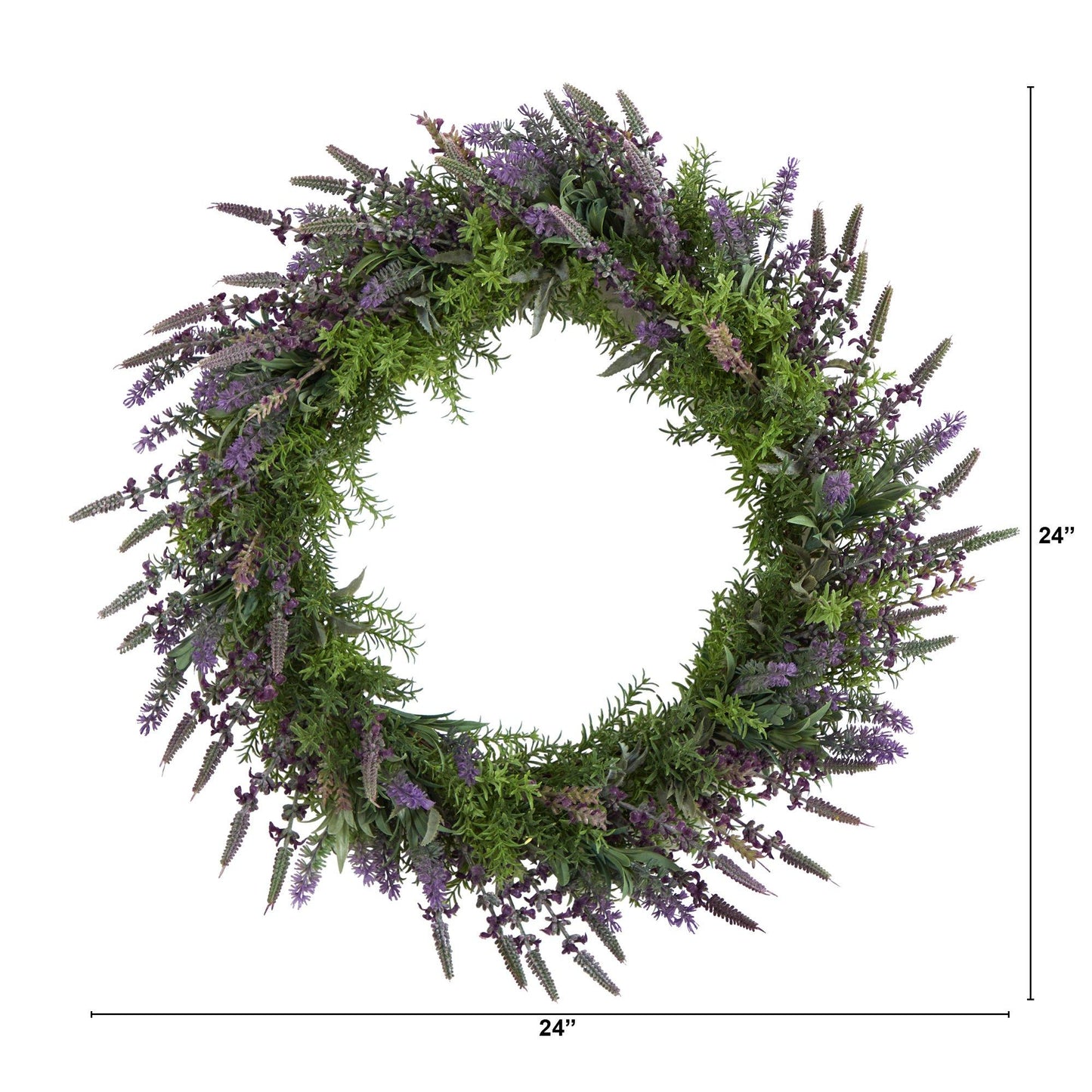 24" Lavender Artificial Wreath