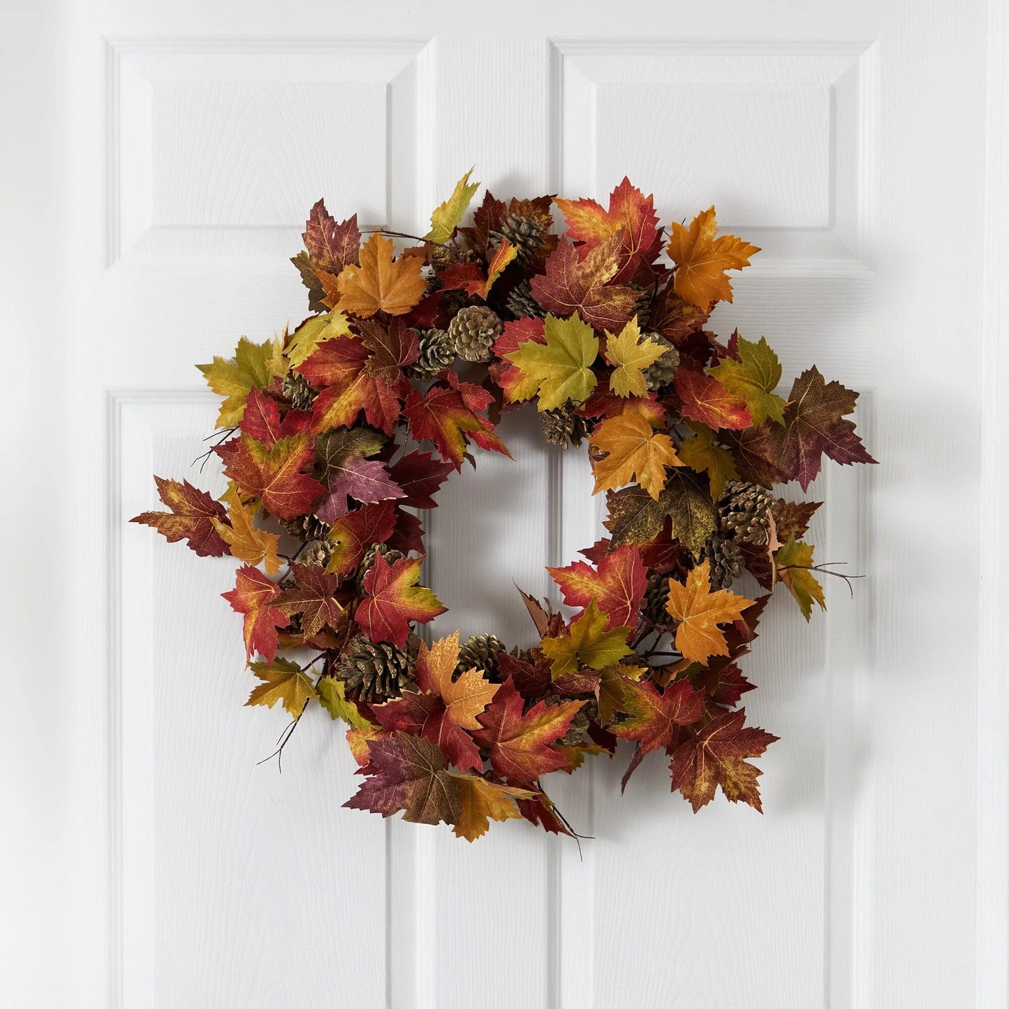 24" Maple Pine Cone Wreath