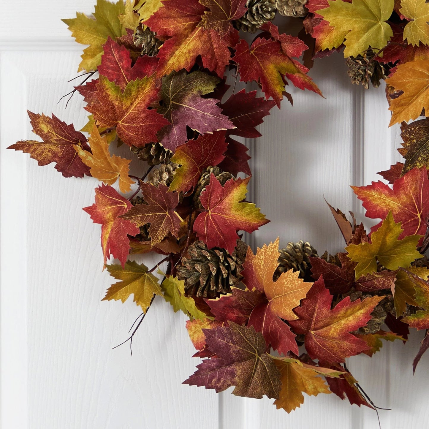 24" Maple Pine Cone Wreath