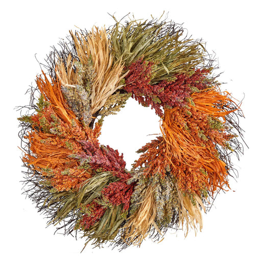 26" Sorghum Harvest Artificial Wreath