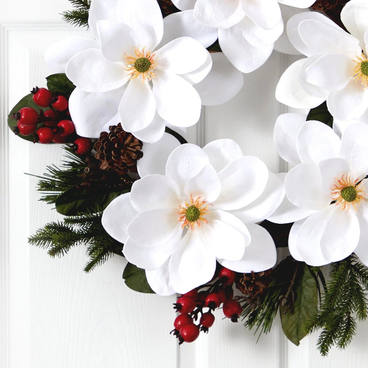 26" Magnolia Pine and Berries Wreath