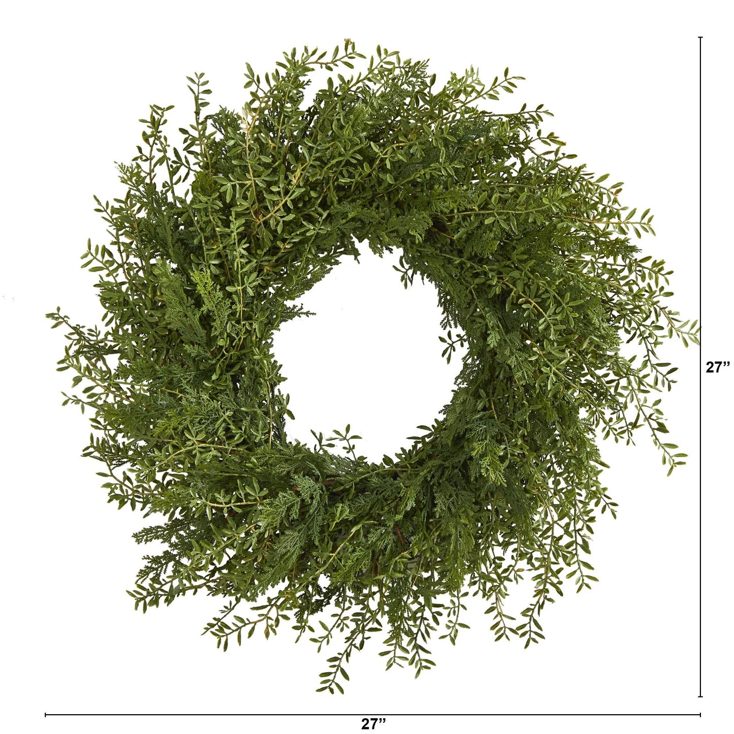 27" Mixed Grass Artificial Wreath