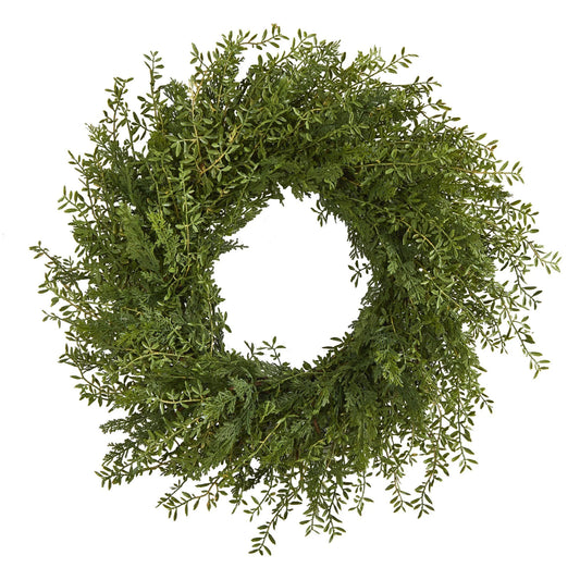 27" Mixed Grass Artificial Wreath