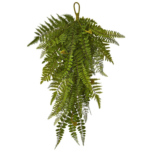 28" Fern Artificial Teardrop (Set of 2)