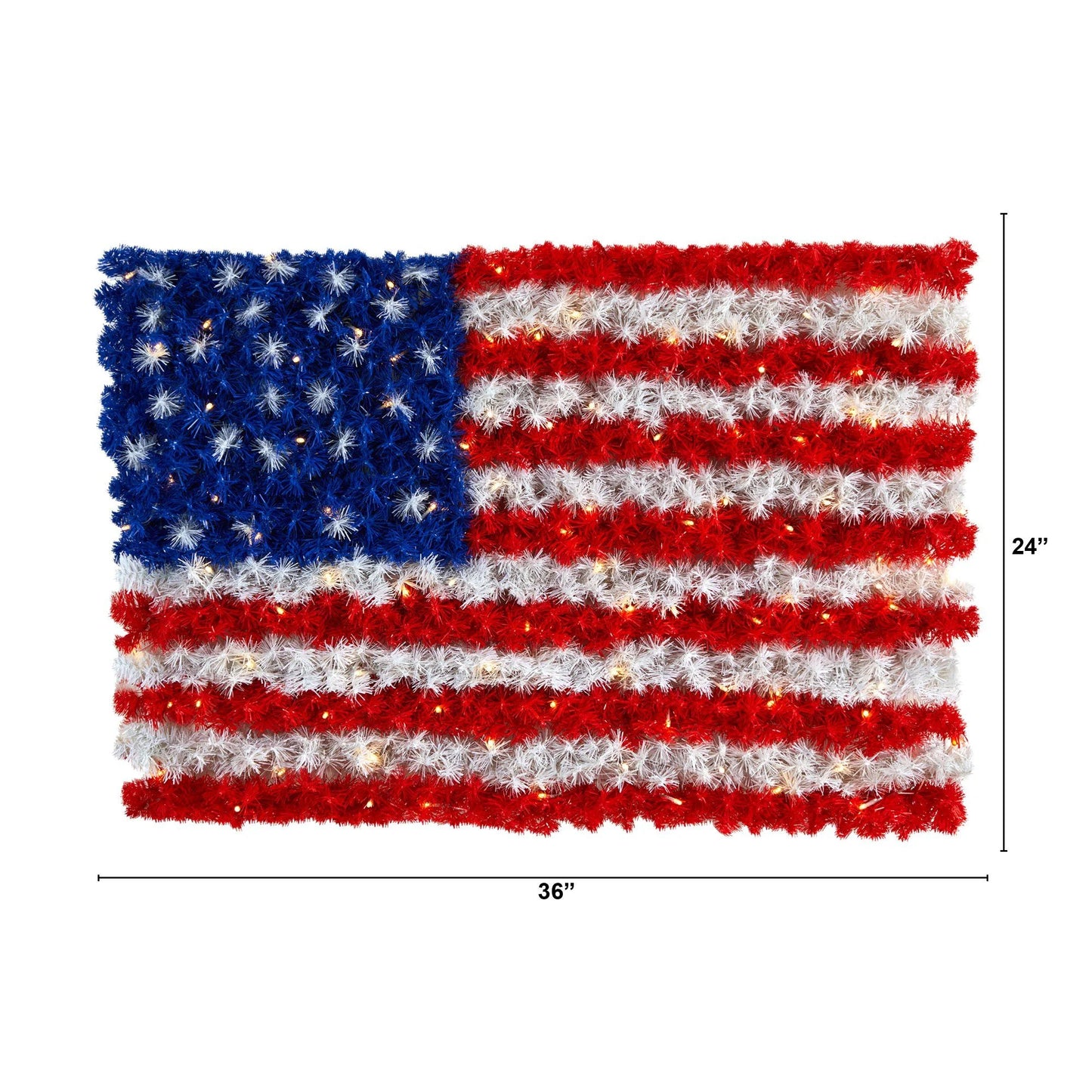 3' x 2' American Flag with 100 LED Lights