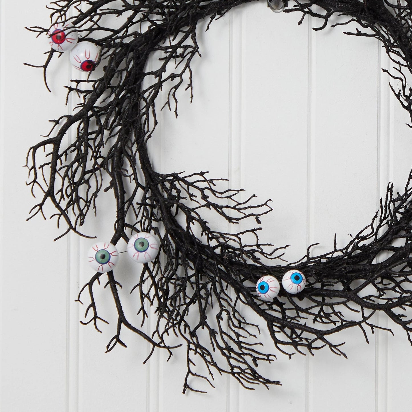 30" Halloween Gazing Eyeballs Twig Wreath