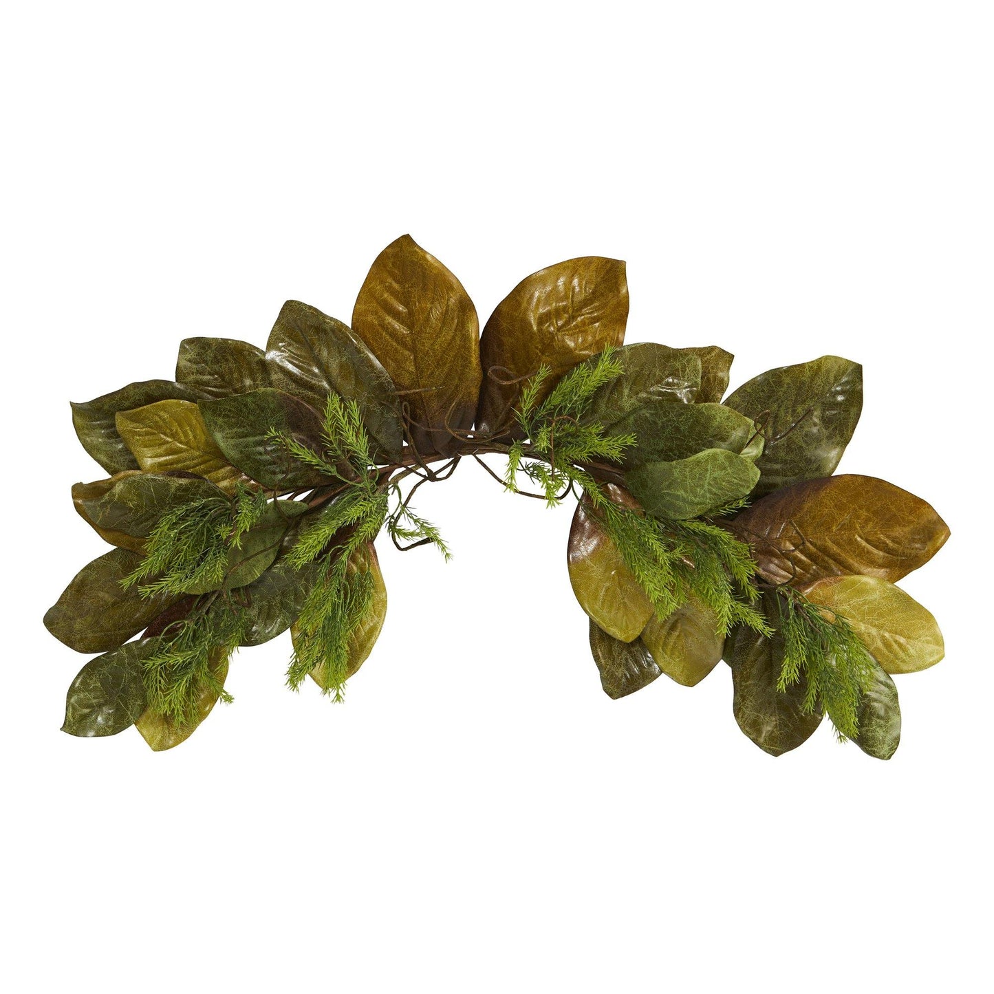 35" Fall Magnolia Leaf Artificial Swag